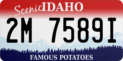 ID license plate 2M7589I