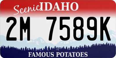 ID license plate 2M7589K