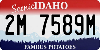ID license plate 2M7589M