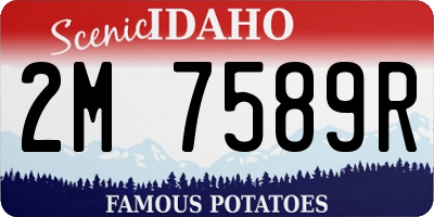 ID license plate 2M7589R
