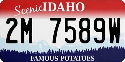 ID license plate 2M7589W