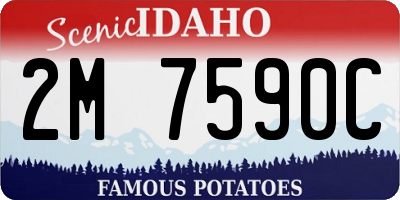 ID license plate 2M7590C