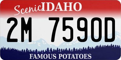 ID license plate 2M7590D