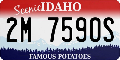ID license plate 2M7590S