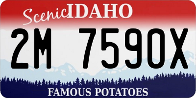 ID license plate 2M7590X