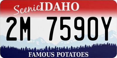 ID license plate 2M7590Y