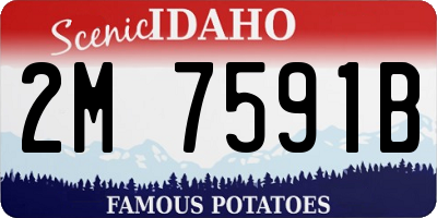 ID license plate 2M7591B
