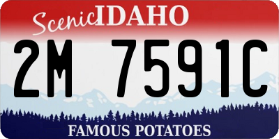 ID license plate 2M7591C