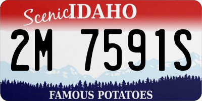 ID license plate 2M7591S