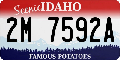 ID license plate 2M7592A