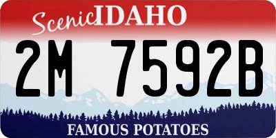 ID license plate 2M7592B
