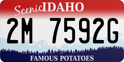 ID license plate 2M7592G