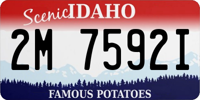 ID license plate 2M7592I