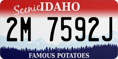 ID license plate 2M7592J