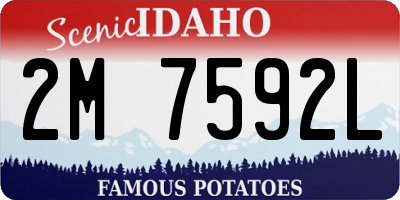 ID license plate 2M7592L