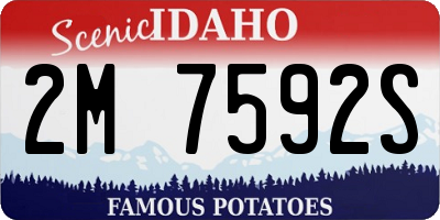ID license plate 2M7592S