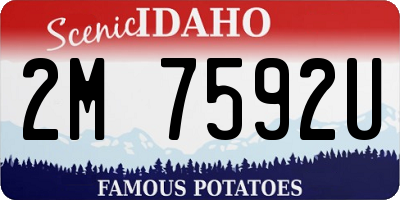 ID license plate 2M7592U