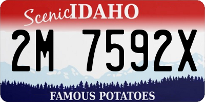 ID license plate 2M7592X
