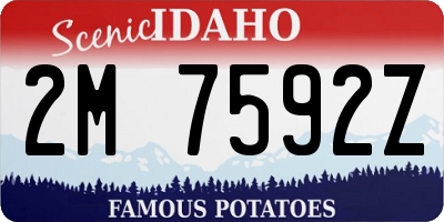 ID license plate 2M7592Z