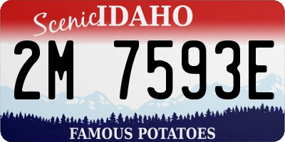 ID license plate 2M7593E