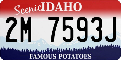 ID license plate 2M7593J