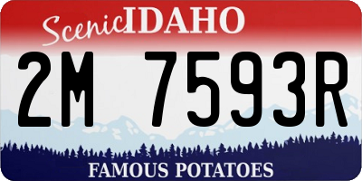ID license plate 2M7593R