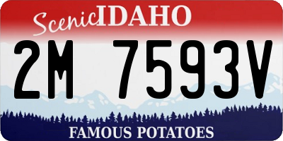 ID license plate 2M7593V