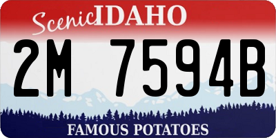 ID license plate 2M7594B