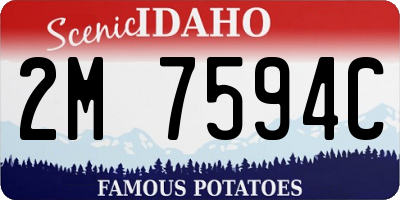 ID license plate 2M7594C