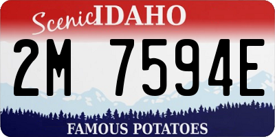ID license plate 2M7594E