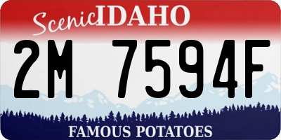 ID license plate 2M7594F