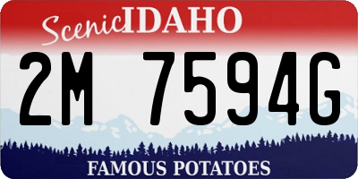 ID license plate 2M7594G