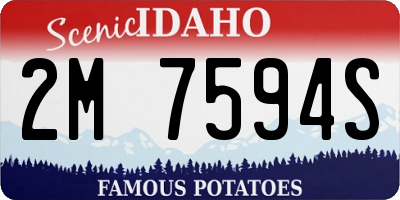 ID license plate 2M7594S