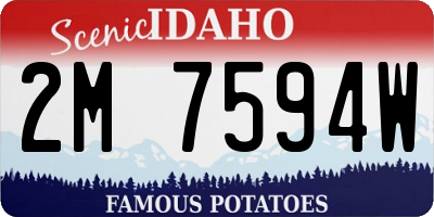 ID license plate 2M7594W