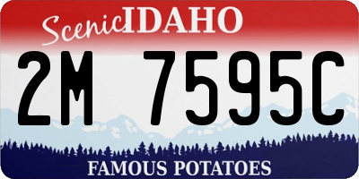 ID license plate 2M7595C