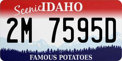 ID license plate 2M7595D