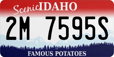 ID license plate 2M7595S