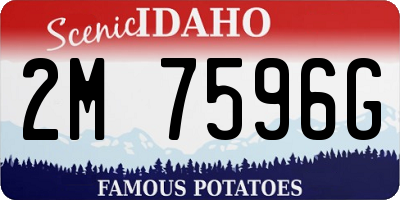ID license plate 2M7596G