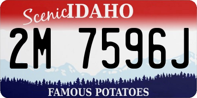 ID license plate 2M7596J