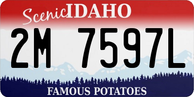 ID license plate 2M7597L