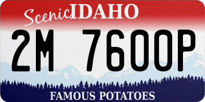 ID license plate 2M7600P