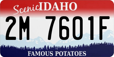 ID license plate 2M7601F
