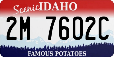 ID license plate 2M7602C