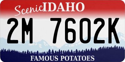 ID license plate 2M7602K
