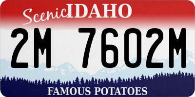 ID license plate 2M7602M