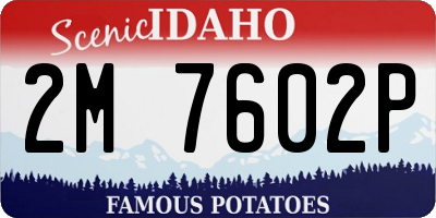 ID license plate 2M7602P