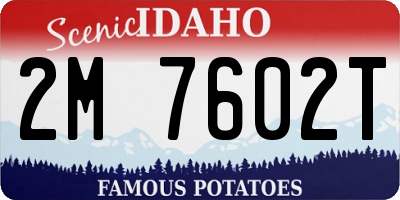 ID license plate 2M7602T