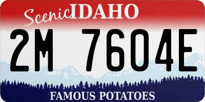 ID license plate 2M7604E