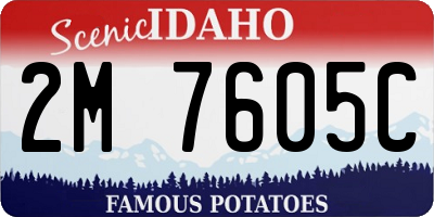 ID license plate 2M7605C