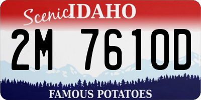 ID license plate 2M7610D